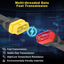 Load image into Gallery viewer, Flat 16pin OBD2 Extension Cable Car 16pin Connector Work on OBD2 Diagnostic Tools