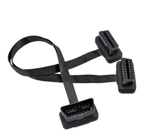 Load image into Gallery viewer, OBD2 16Pin Extension Connector Cable 90 degrees - Black Economy