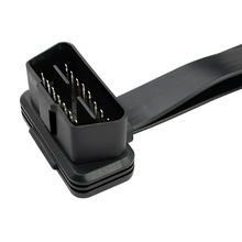 Load image into Gallery viewer, OBD2 16Pin Extension Y Connector Cable Splitter with 90 degrees - Black Premium Quality