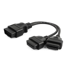 Load image into Gallery viewer, OBD2 splitter cable - Male to Dual Female Y cable 30cm