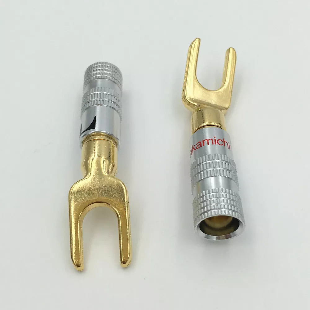 Nakamichi Speaker Connector U Spade Terminal Gold Plated Pair Auto