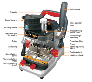 Xhorse DOLPHIN XP007 Manual Multifunctional Key Copy/Cutting Machine For Laser Dimple & Flat Keys