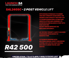 Load image into Gallery viewer, SAL240SC – 2 POST N SHAPE LIFT 4 tonne lift