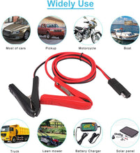 Load image into Gallery viewer, 60CM Alligator Crocodile Clip to SAE Connector Quick Disconnect Car Solar Power Charging Extension Cable