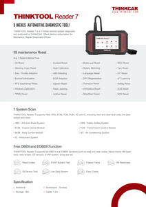 Thinkcar THINKTOOL Reader 7 5 Inch - 7 system Scan Tool - Free lifetime updates - Free delivery