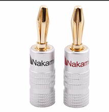 Load image into Gallery viewer, Nakamichi Speaker Connector Banana Straight Gold Plated Pair