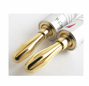 Nakamichi 2.0 pack of 8 (4 Pairs) Speaker Connector Banana Straight Gold Plated