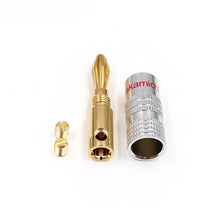 Load image into Gallery viewer, Nakamichi 2.0 pack of 8 (4 Pairs) Speaker Connector Banana Straight Gold Plated
