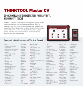 Thinkcar Thinktool Master CV 10inch Heavy Vehicle Scanner 12v and 24v - 2 year free updates
