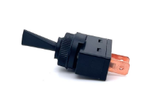 On/Off Toggle Switch (Plastic, 12V 20A / 6A 250V, SPST, Flat Short Actuator)
