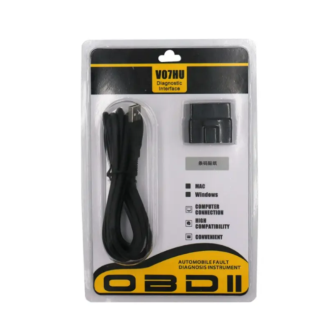 V07HU newest elm327 handheld obd2 V1.5 RS232 Interface Cable auto code reader for iOS full function diagnostic tools