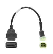 Load image into Gallery viewer, Kawasaki 6pin to OBD 16 Pin Adapter diagnostics cable Moto