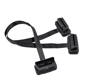 OBD2 16Pin Extension Connector Cable 90 degrees - Black Economy