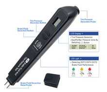 Load image into Gallery viewer, Electronic Car Brake Fluid Tester and Tire Pressure Test 2 in 1