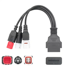 Load image into Gallery viewer, Yamaha 3pin 4pin OBD 2 Connector 3in1for Honda 6pin Motorcycle Cables