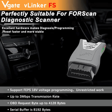 Load image into Gallery viewer, Vgate vLinker FS Auto Diagnostic Cable For Ford FORScan HS/MS-CAN OBD2 Scanner Tools