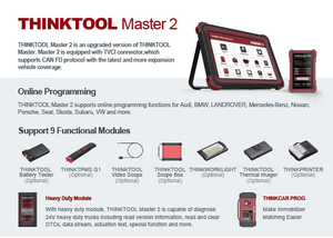 Thinkcar Thinktool Master 2 10inch Car full system Scanner 12v and 24v - 2 year free updates