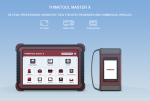 Thinkcar Thinktool Master X 10 inch - Car and Truck Diagnostic Tool Full System ADAS Code Online Programming - 2 year free updates