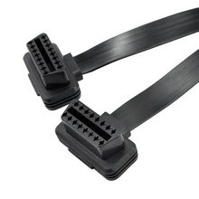 Load image into Gallery viewer, OBD2 16Pin Extension Y Connector Cable Splitter with 90 degrees - Black Premium Quality
