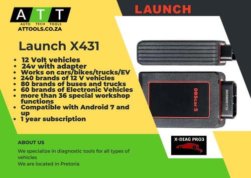 Launch DBScar 5 Xdiag 1 year - X431