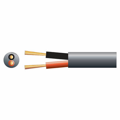 CCA Speaker Cable (2-core 2.0mm CCA) (Black) per meter