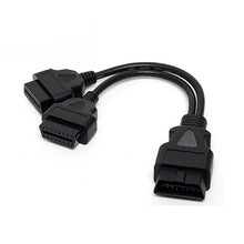 Load image into Gallery viewer, OBD2 splitter cable - Male to Dual Female Y cable 30cm