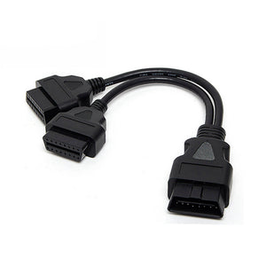 OBD2 splitter cable - Male to Dual Female Y cable 30cm